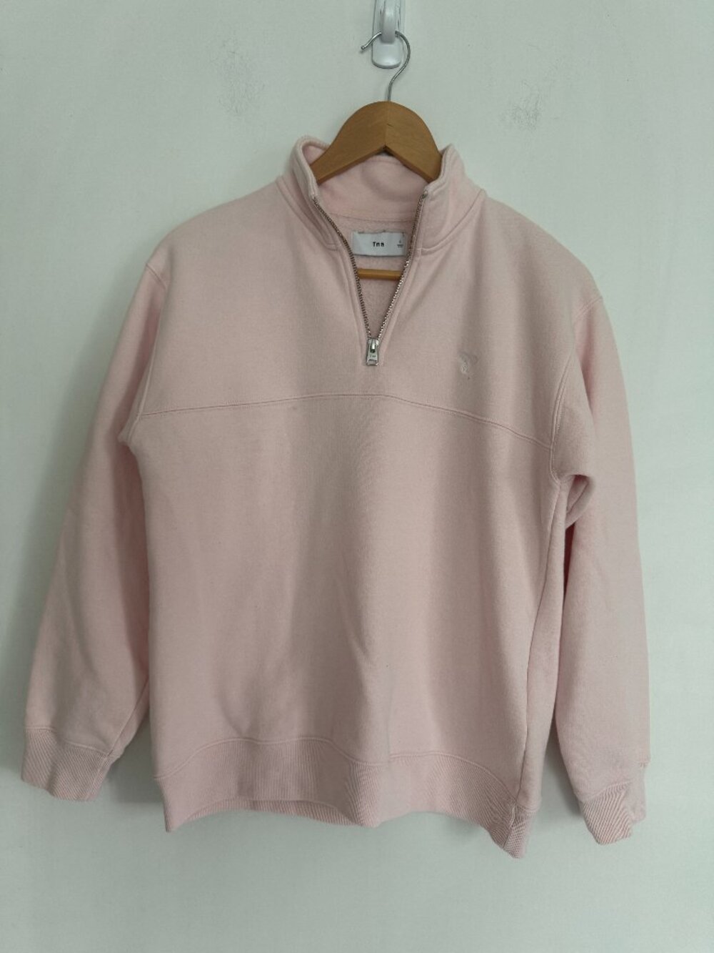 Aritzia TNA Women Pink COZY 1/4 Zip Collared Fleece Size S